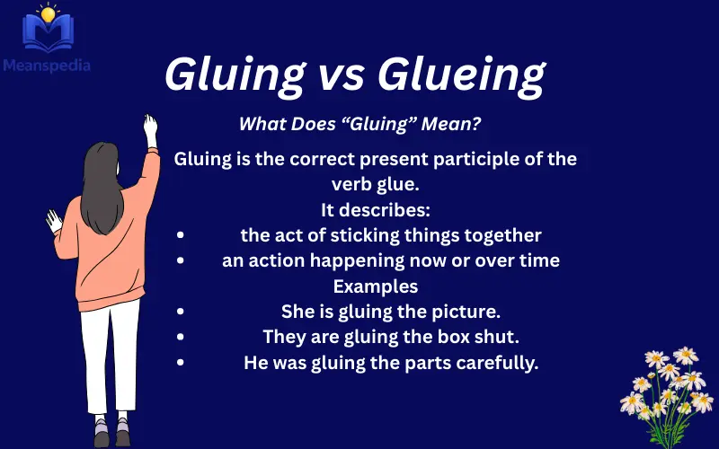 gluing vs glueing