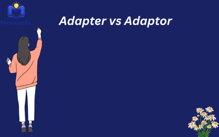 Adapter vs Adaptor