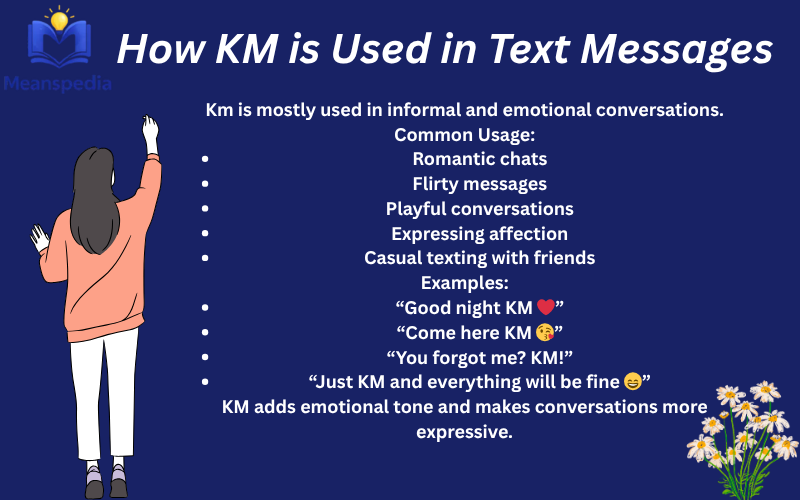 km meaning in text