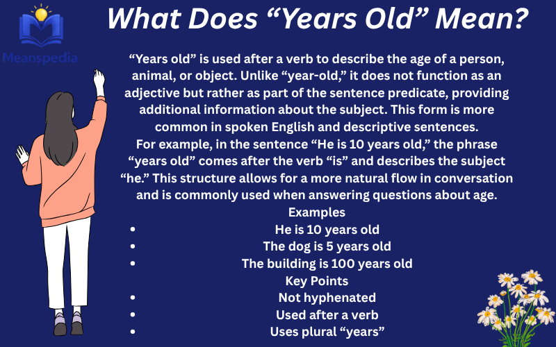 year old vs years old