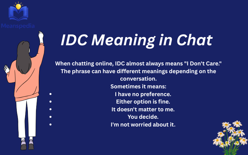 idc meaning in text
